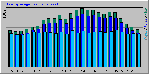 Hourly usage for June 2021