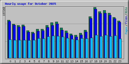 Hourly usage for October 2025