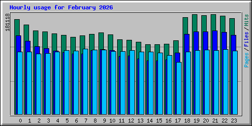 Hourly usage for February 2026