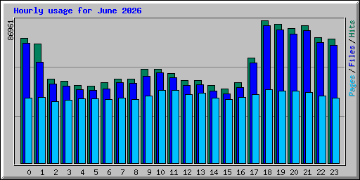 Hourly usage for June 2026
