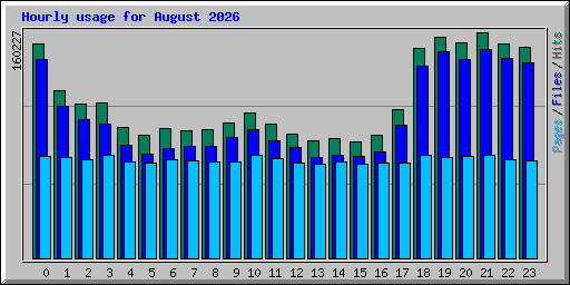 Hourly usage for August 2026
